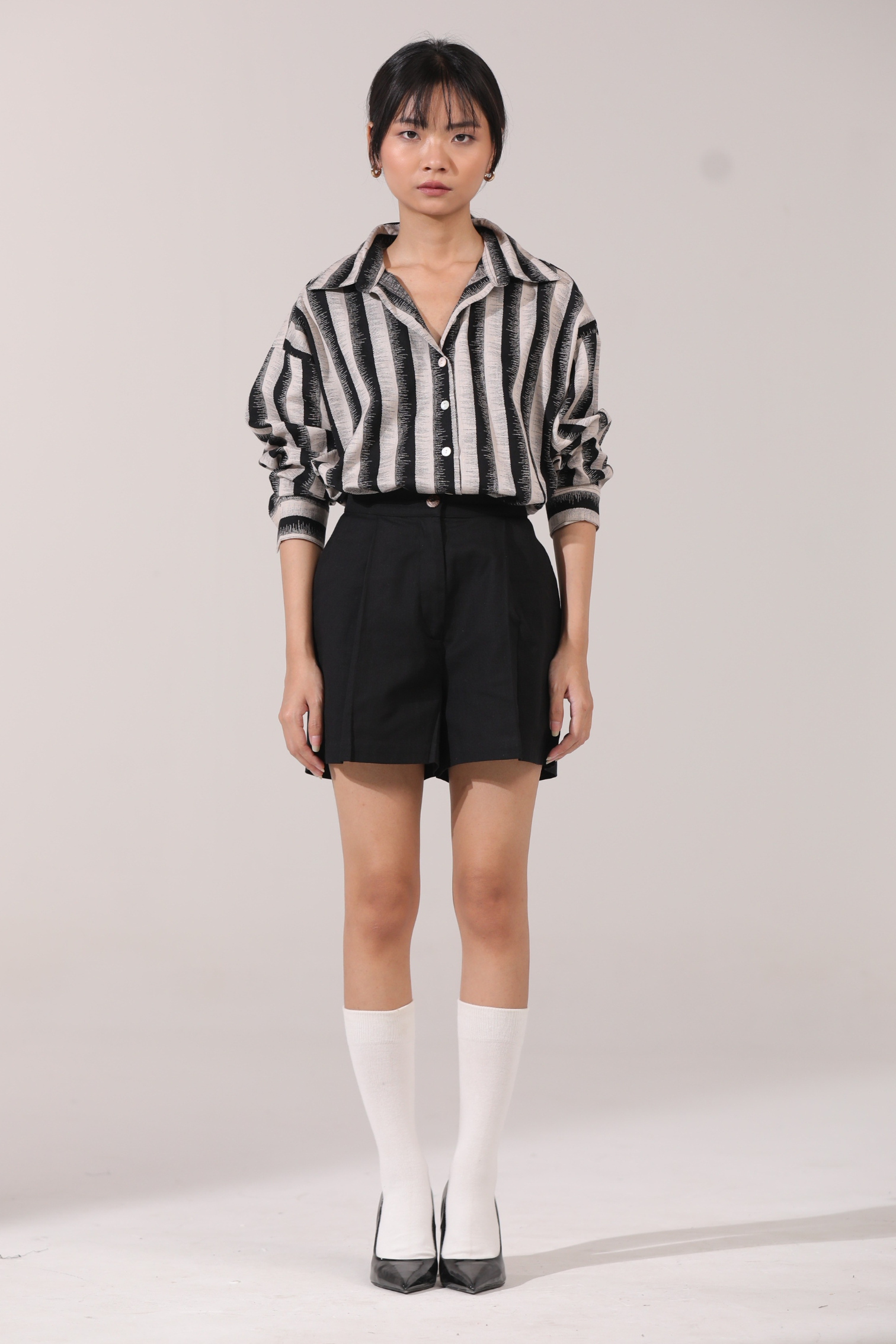Black Stripe Oversized Shirt