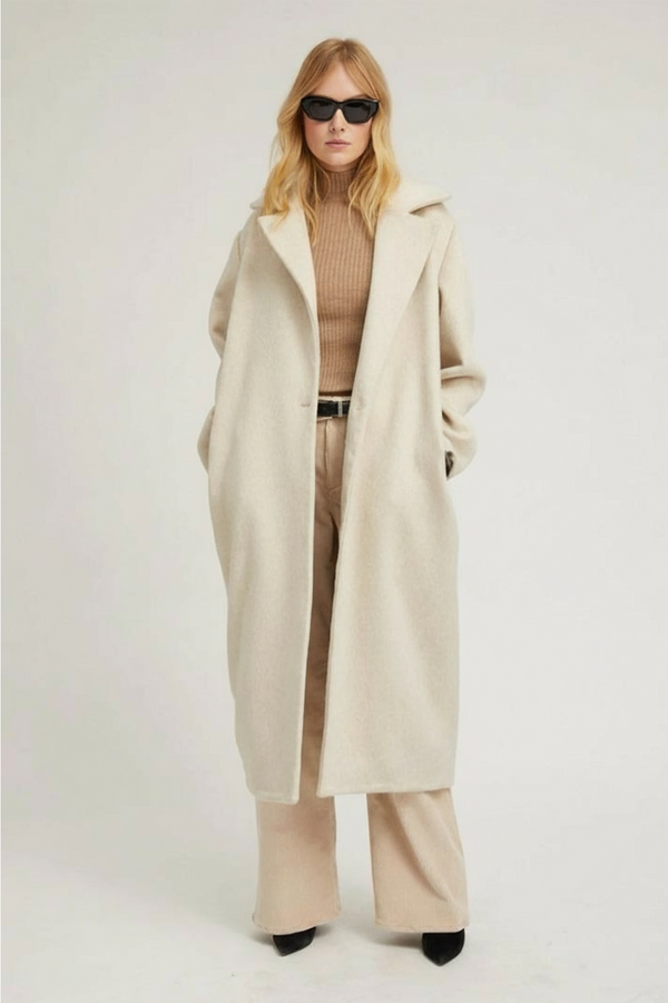 Vanilla - Wool Blend Long Coat