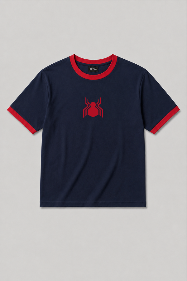 Spidey - Ringer Cropped Tee