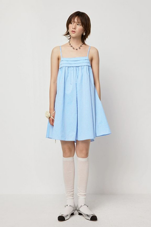 Claire Pocket Dress : Powder Blue