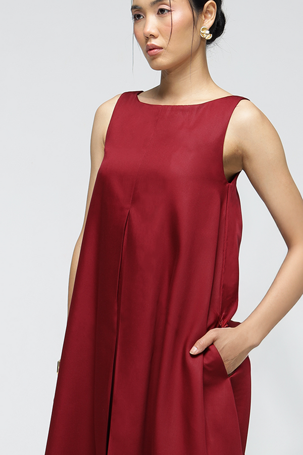 Noah Pocket Dress : Merlot