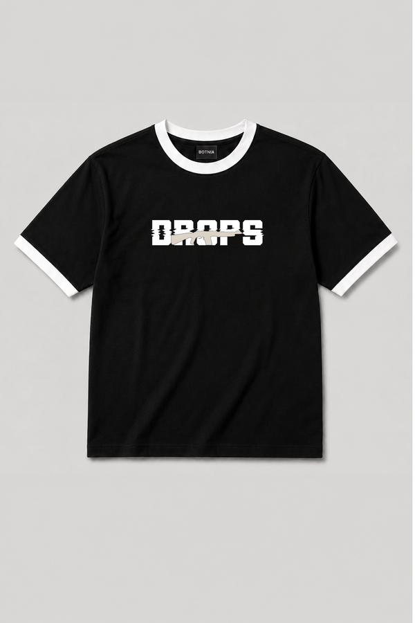 Drops - Ringer Cropped Tee