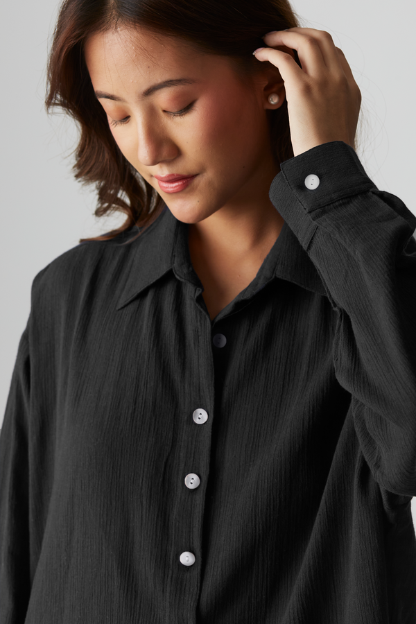 Andy Oversized Shirt-Black