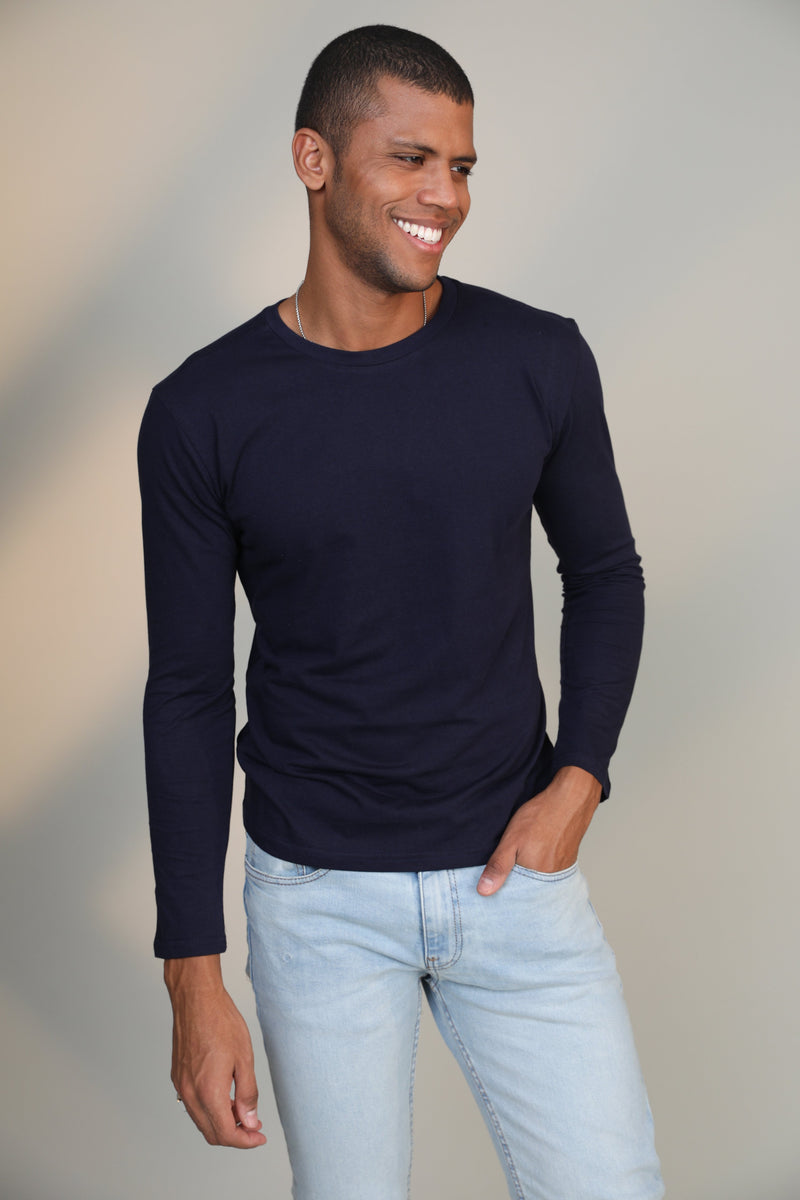 Navy- Full sleeve t-shirt - Botnia