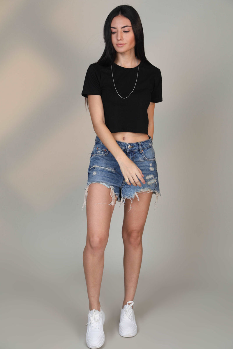 Crop Top- Black - Botnia