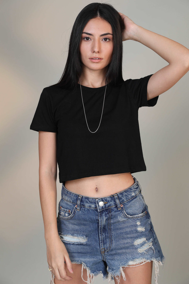 Crop Top- Black - Botnia