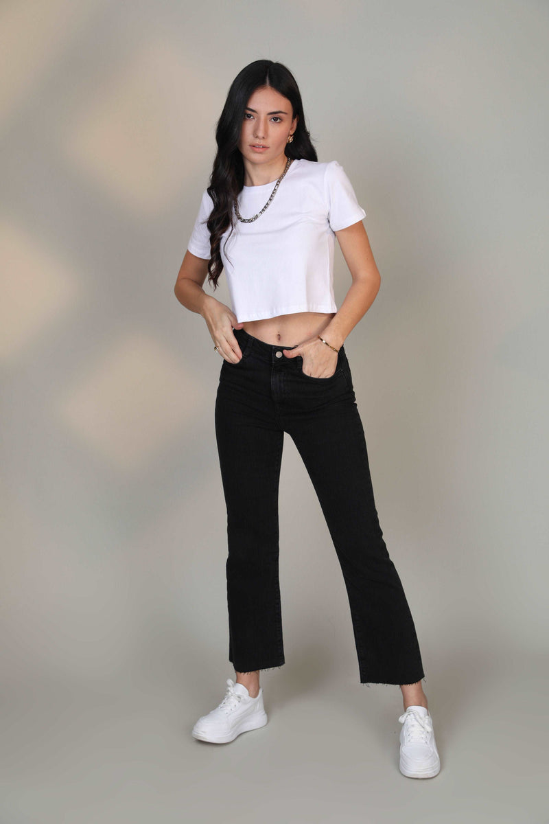 Crop Top- Peace White - Botnia