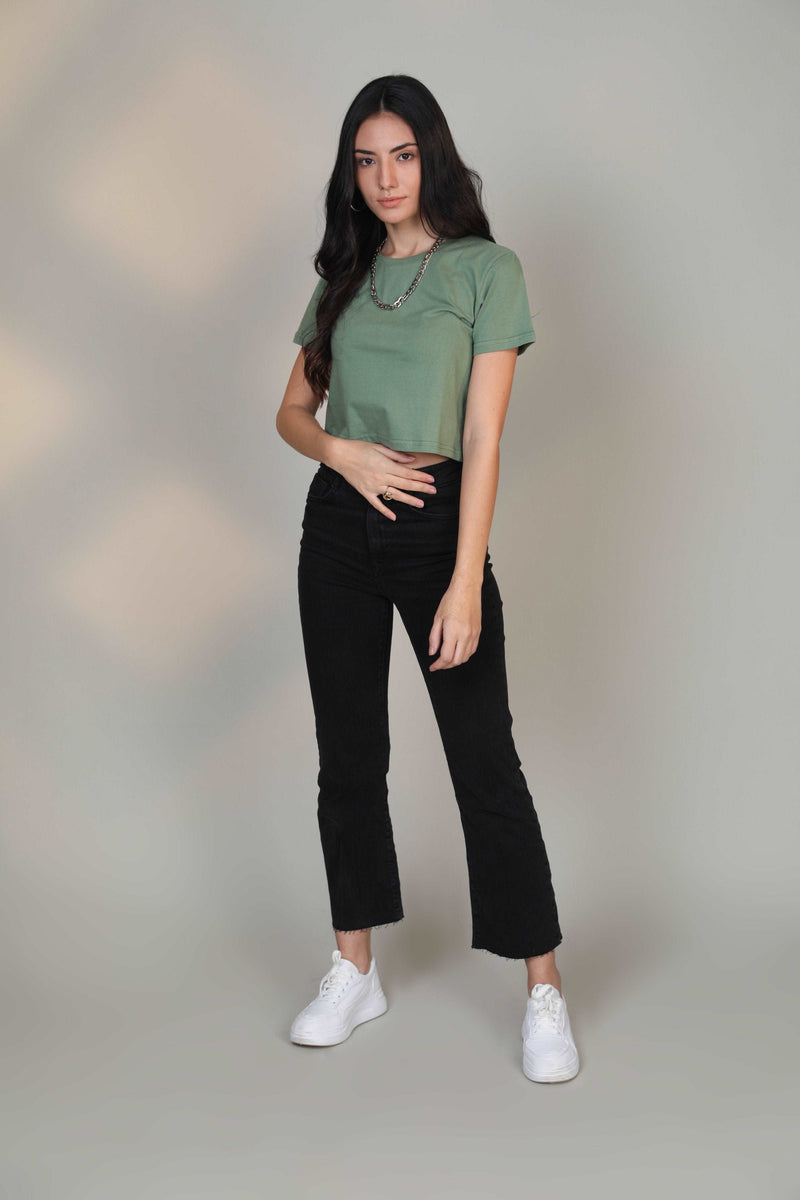 Crop Top- Pastel Green - Botnia