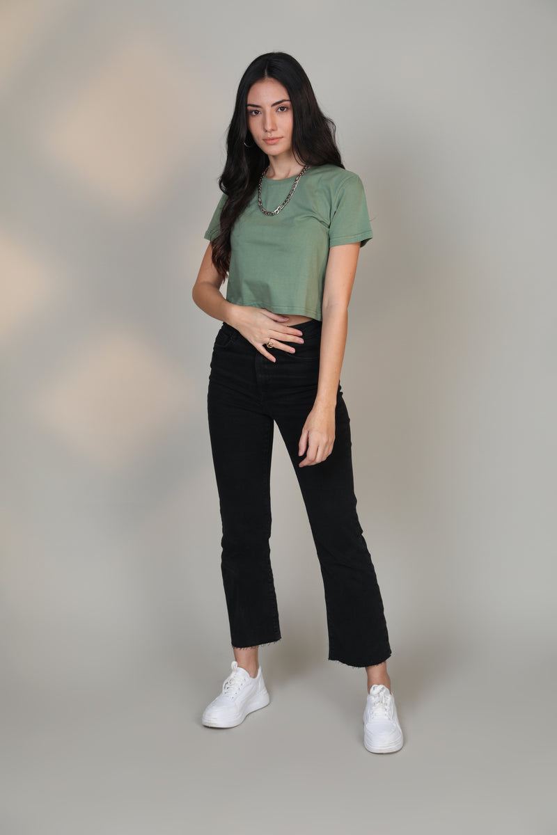 Crop Top- Pastel Green - Botnia