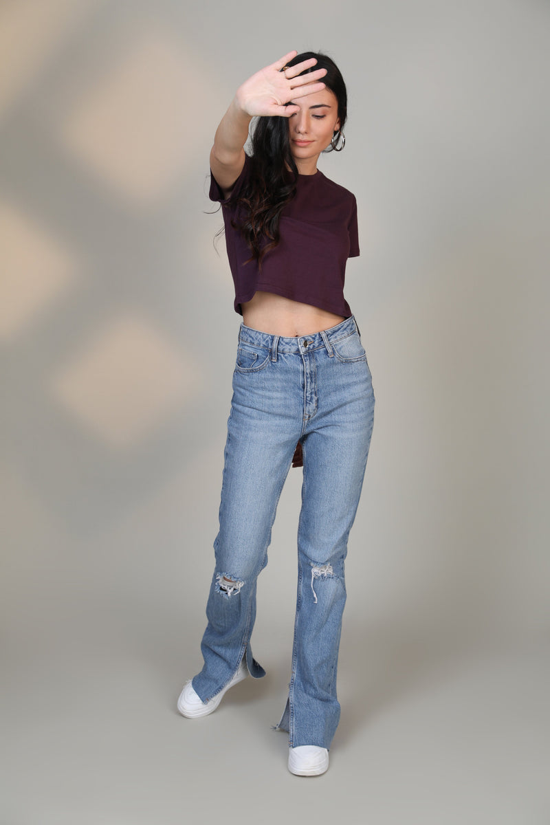 Crop Top- Wine - Botnia