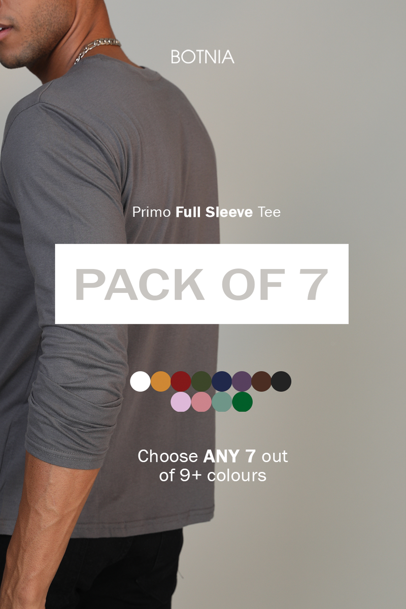 Pack of 7 Full Sleeve T-shirts - Botnia