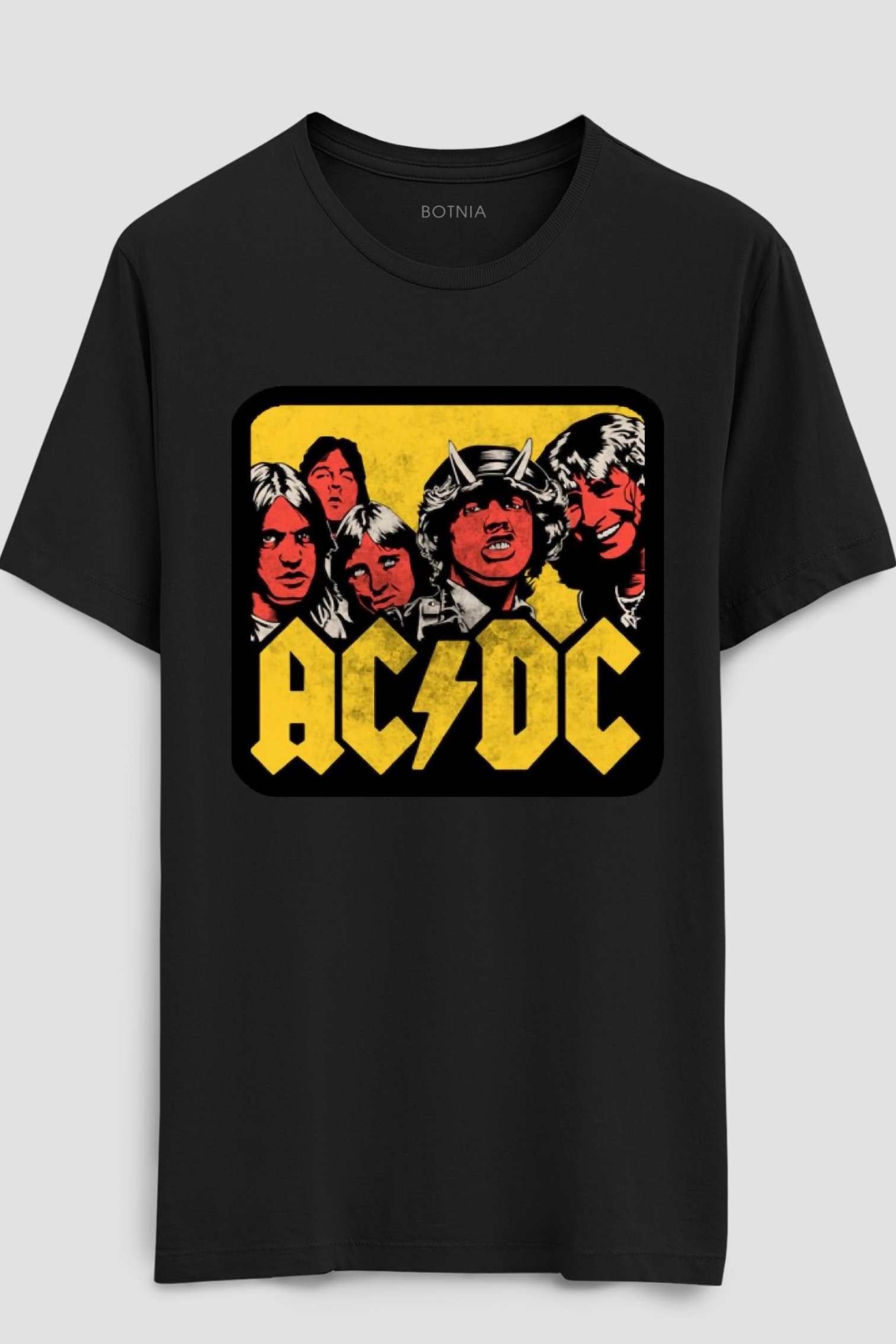 Shop ACDC- Half sleeve t-shirt Printed Black Graphic T-Shirt 