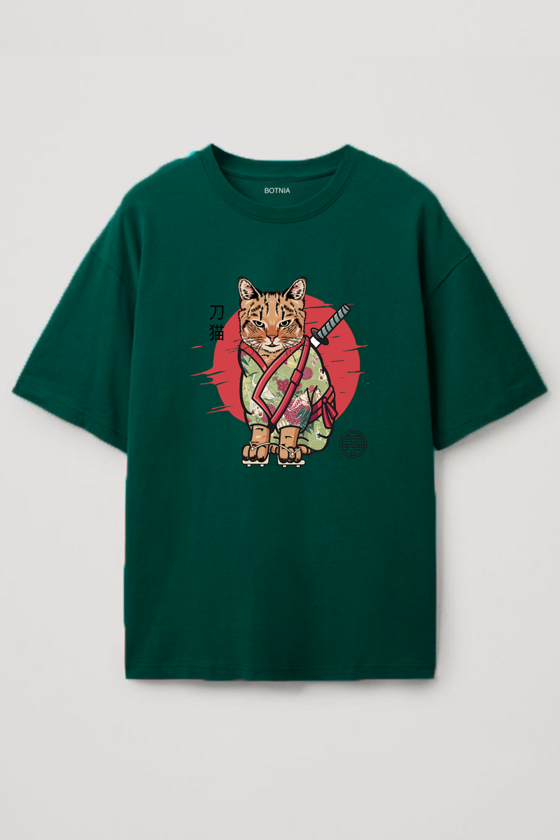 Shinobi Cat- Oversized t-shirt