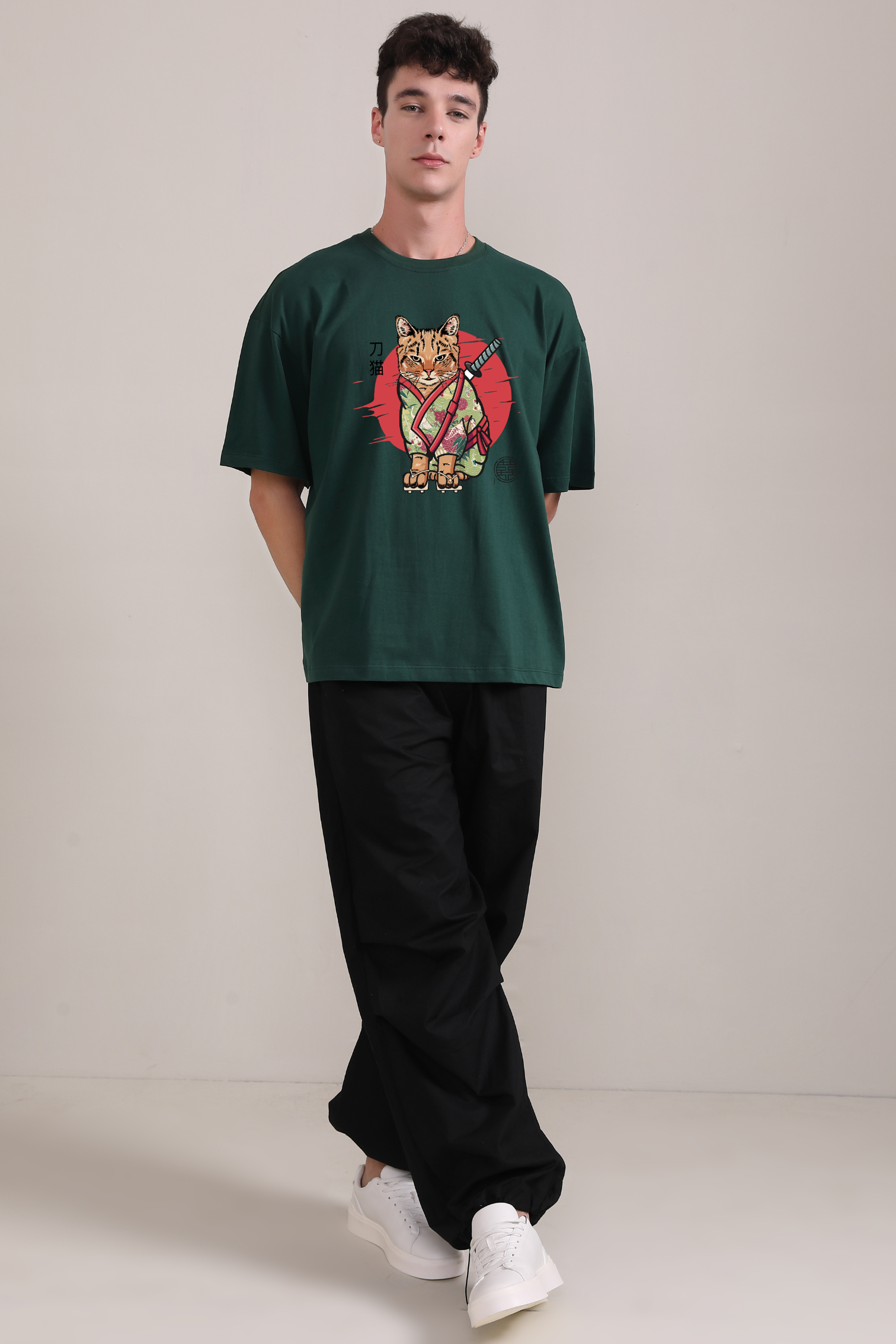 Shinobi Cat- Oversized t-shirt