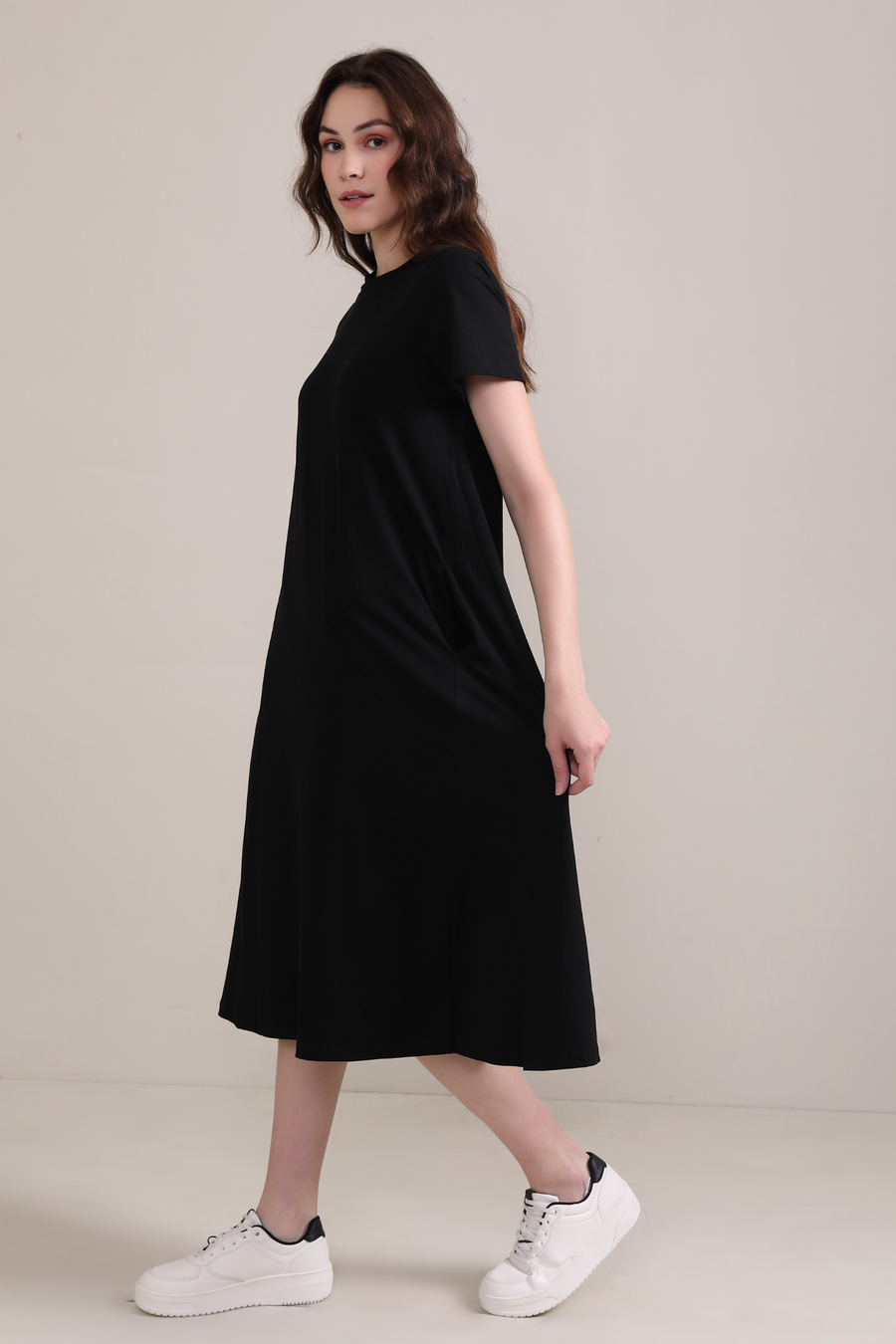 Luna A-Line Dress-Black