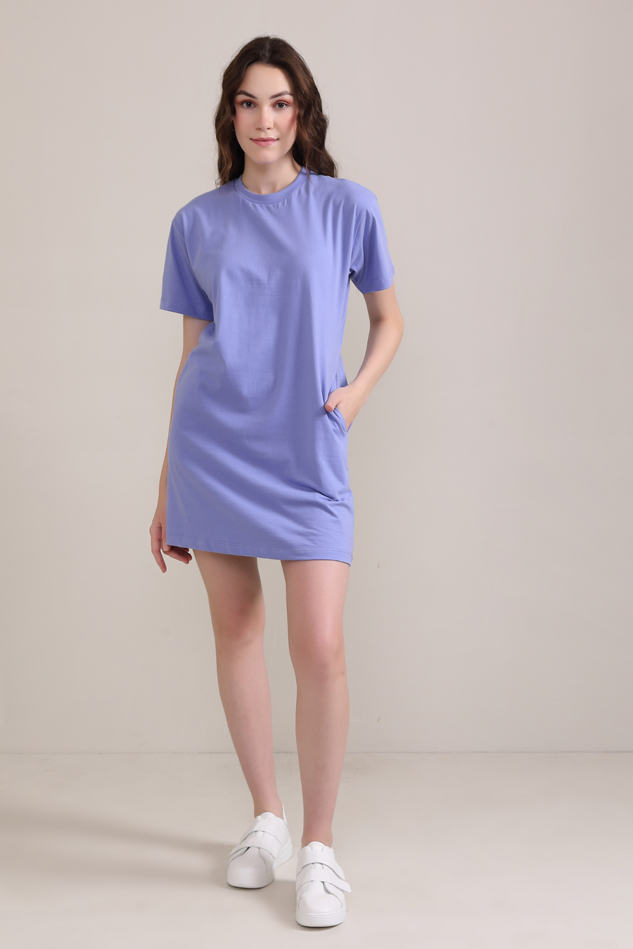 Cotton T-shirt Dress: Very Peri