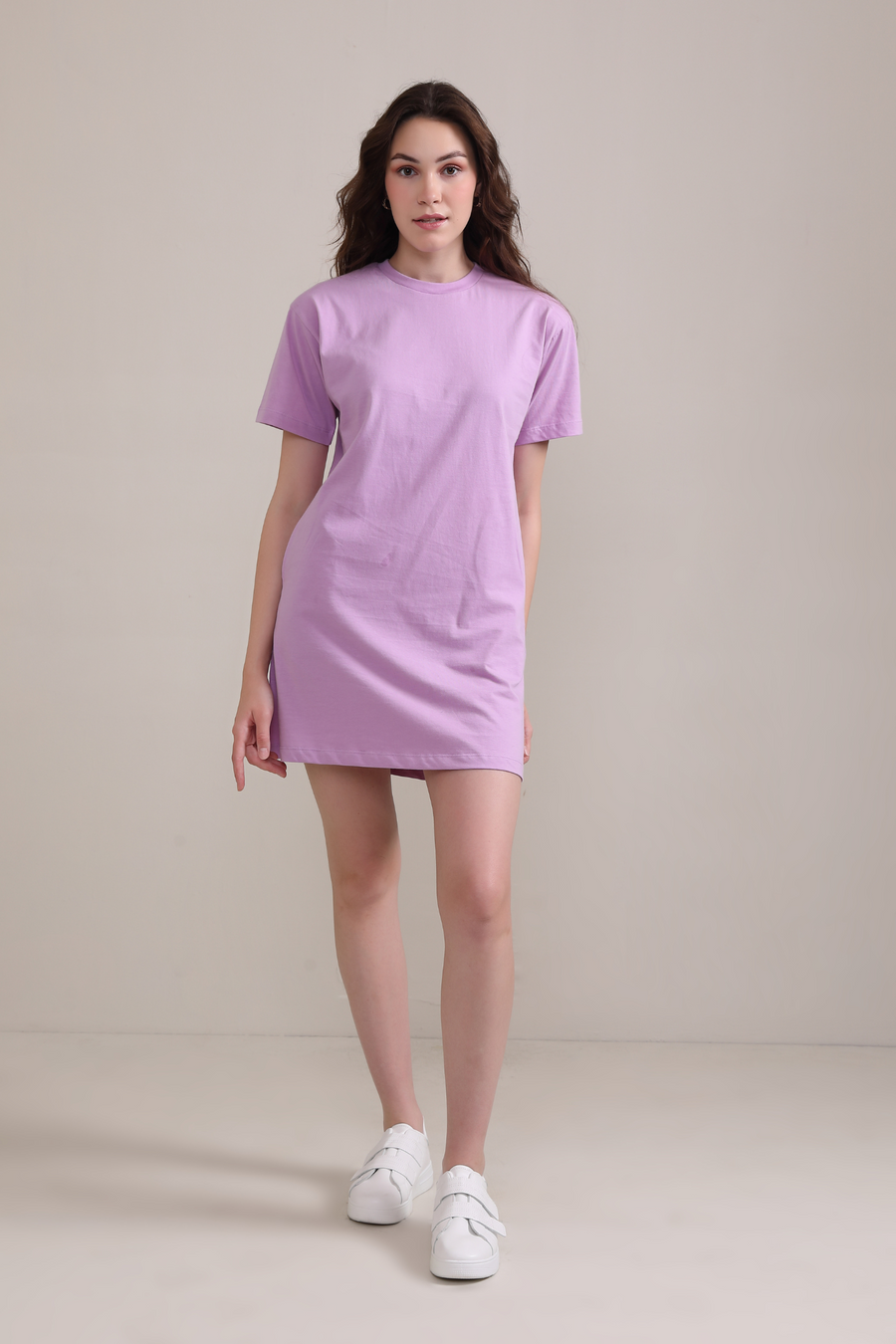 Cotton T-shirt Dress: Lavender