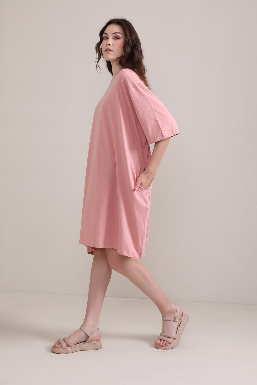 The Holiday Dress-Pastel Pink
