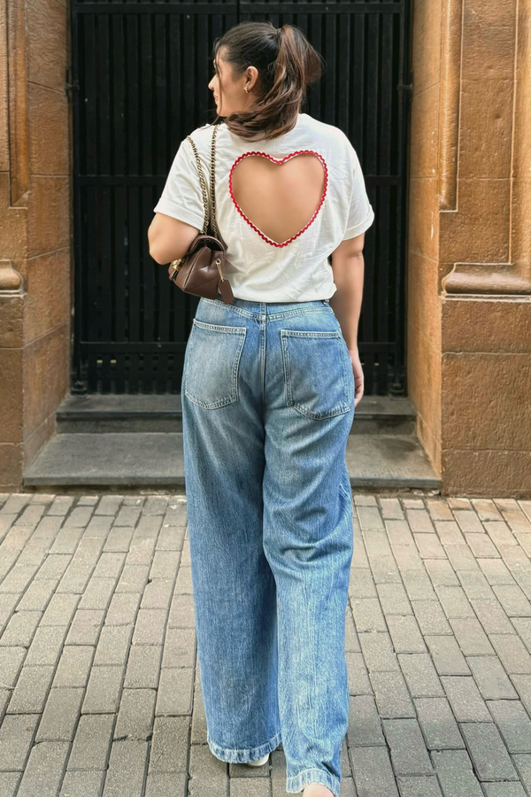 Heart Shape Tee - White