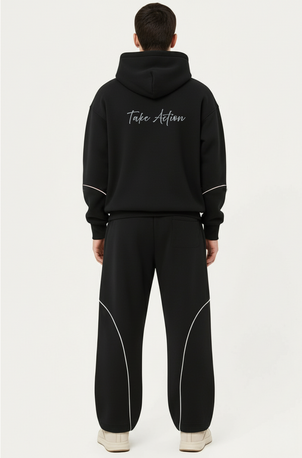 Ultimate Hoodie Co-Ord Set : Black