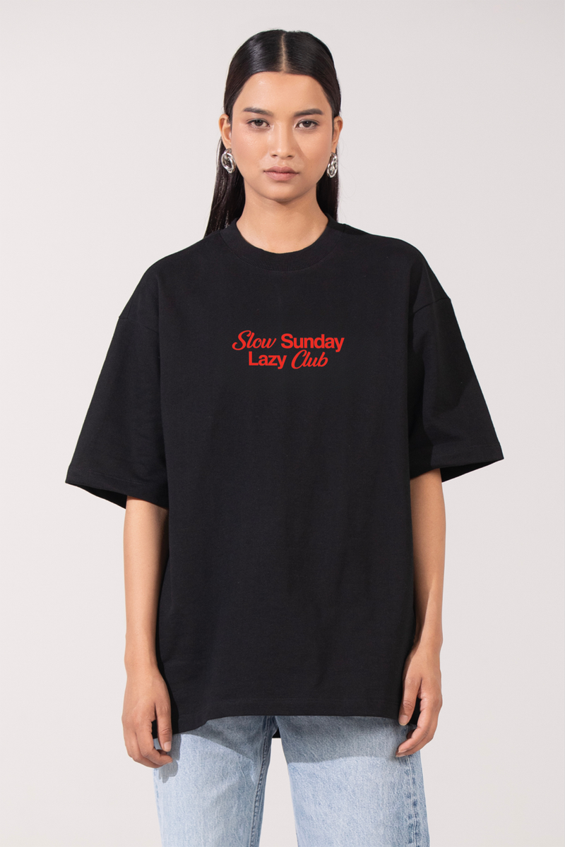 Slow Sunday Lazy Club - Oversized T-shirt