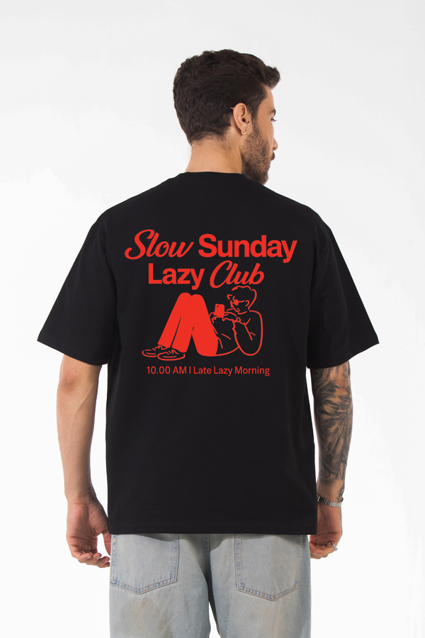 Slow Sunday Lazy Club - Oversized T-shirt