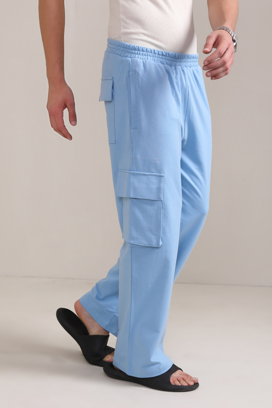 Mid Blue- Cargo pants