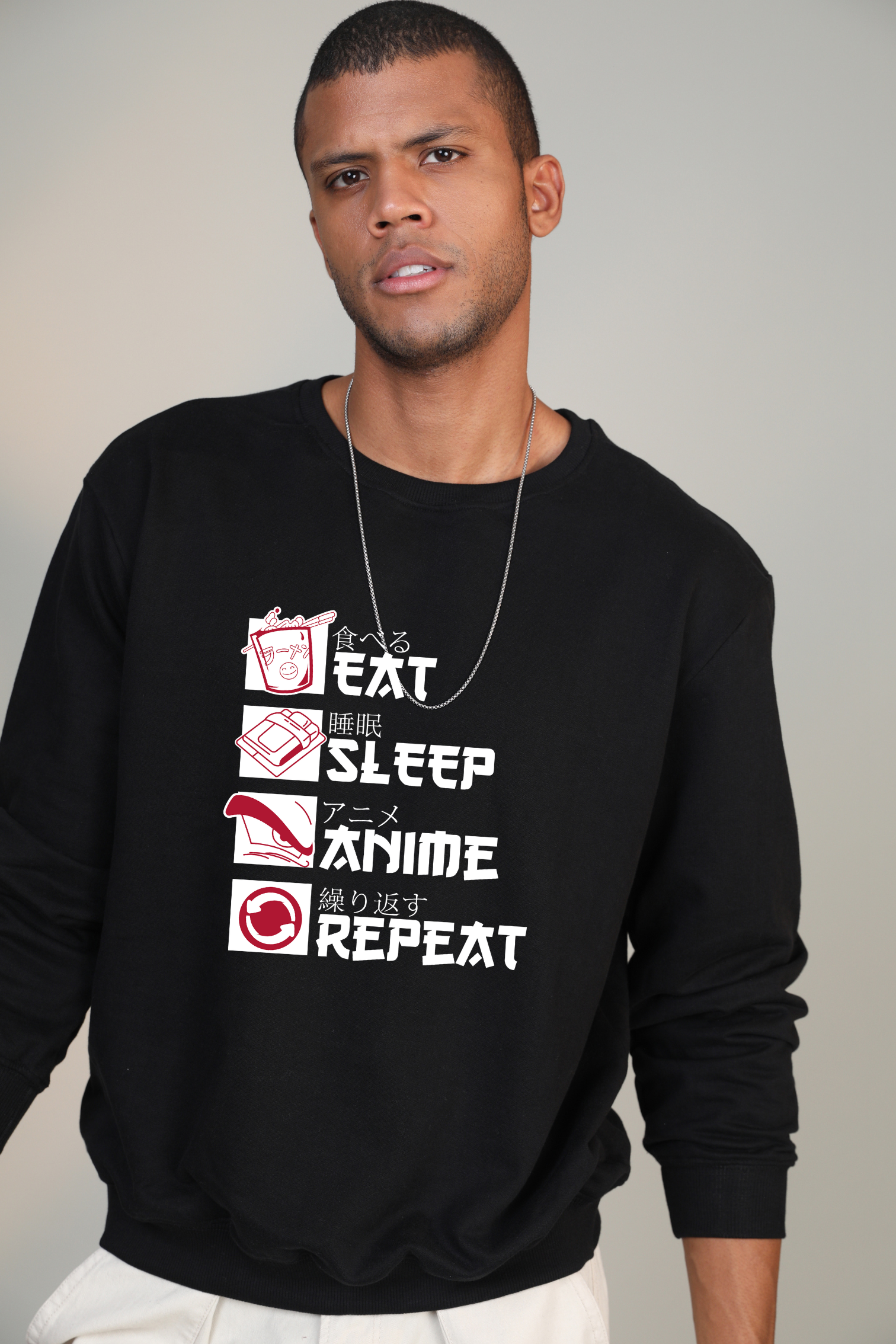 Eat-Sleep-Anime-Repeat- Sweatshirt