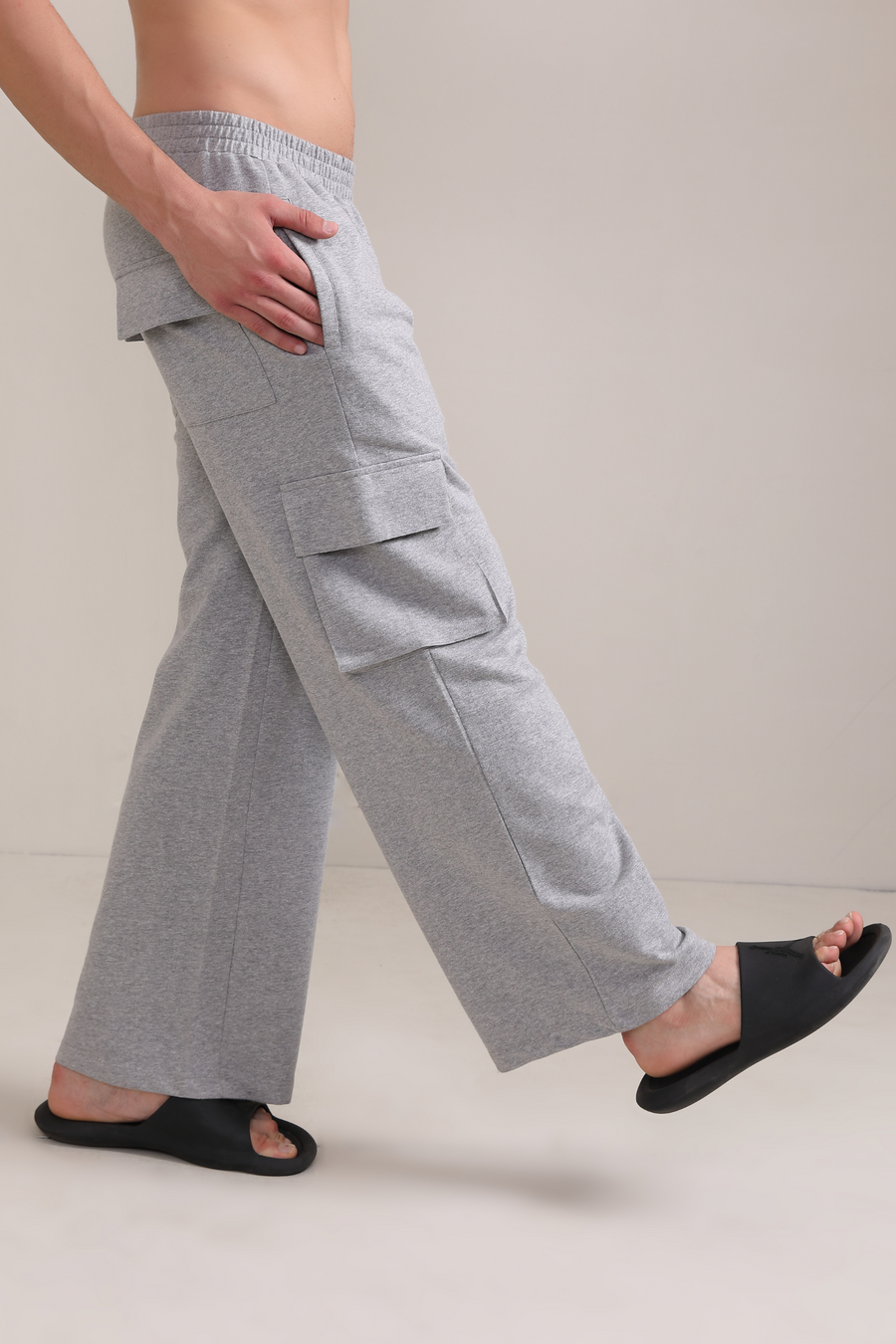 Melange Grey- Cargo pants