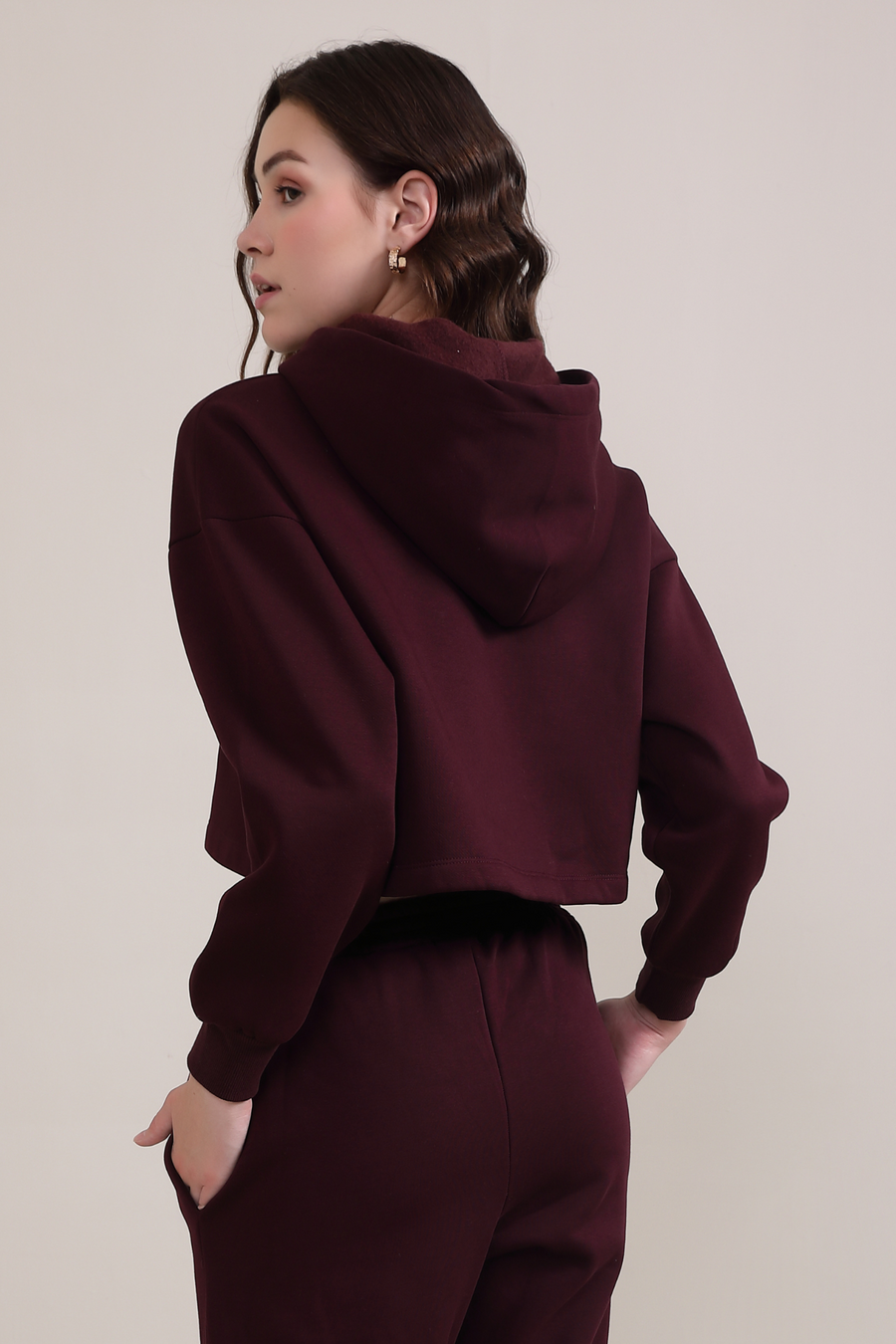 Hearts-Crop Hoodie