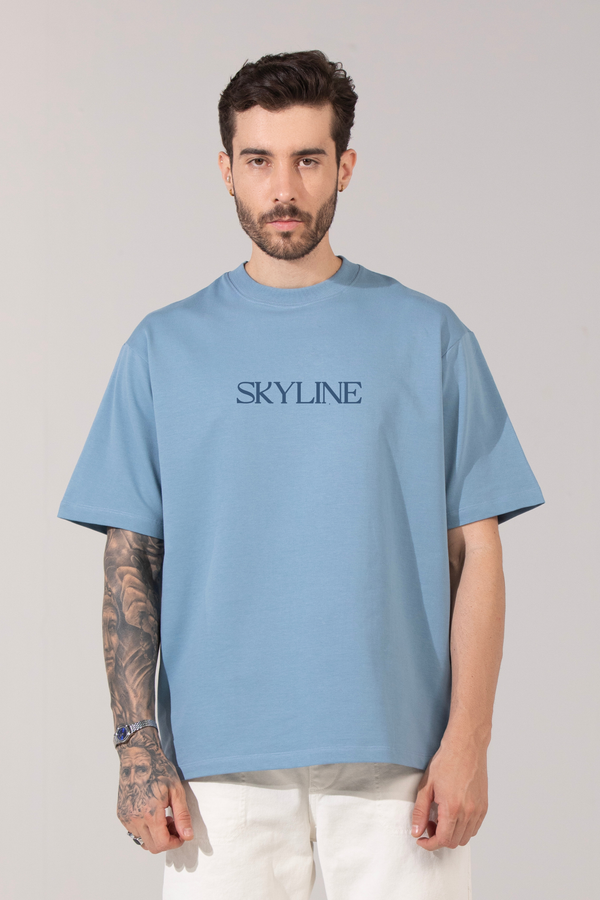 Skyline : Oversized T-Shirt Blue