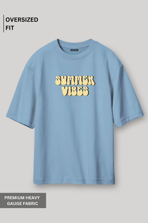 Summer Vibes : Oversized T-Shirt Blue