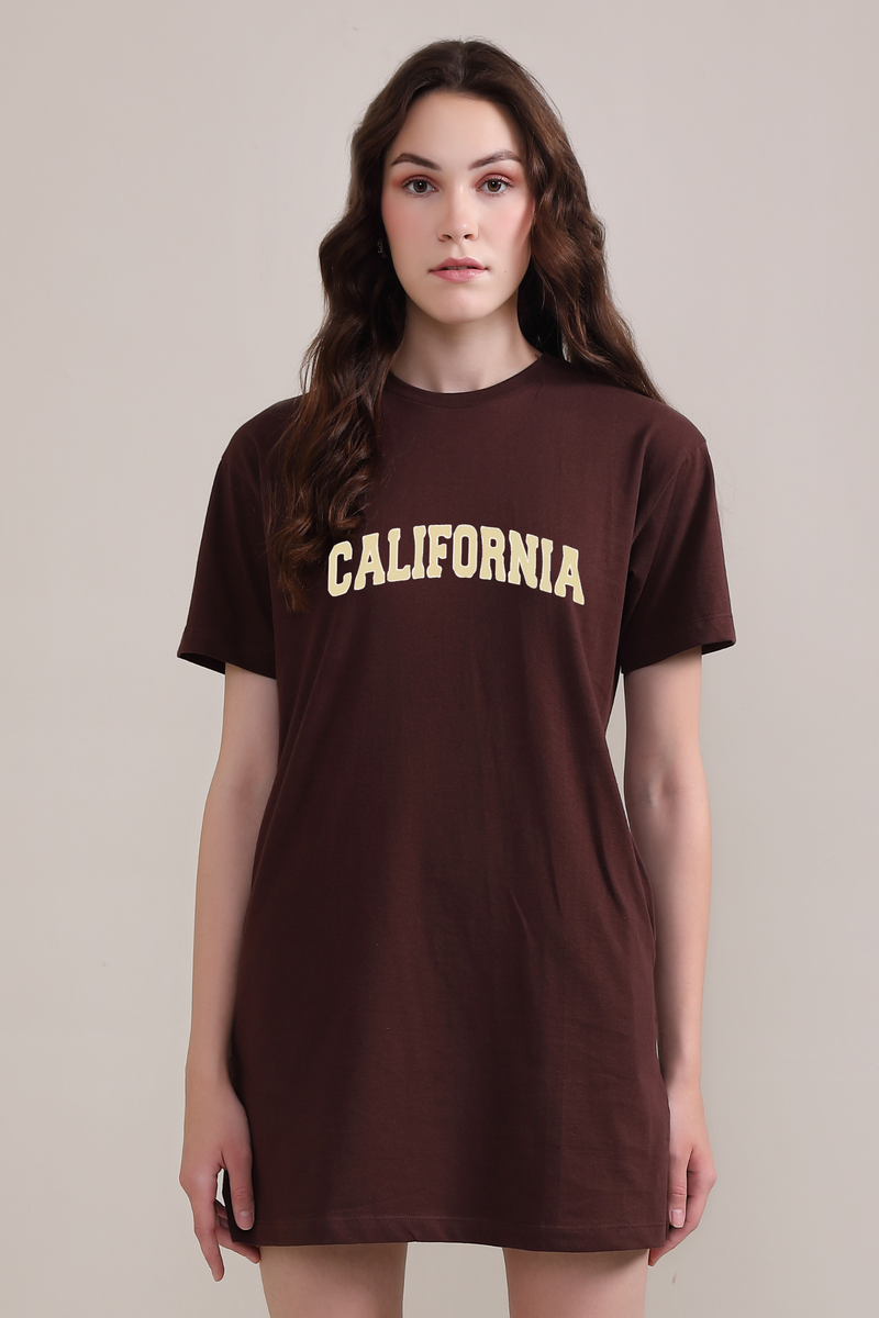 california t shirt dress Women's Instant Message California Napa Valley Hot Air Balloon Graphic T-shirt Dress - Heather Charcoal