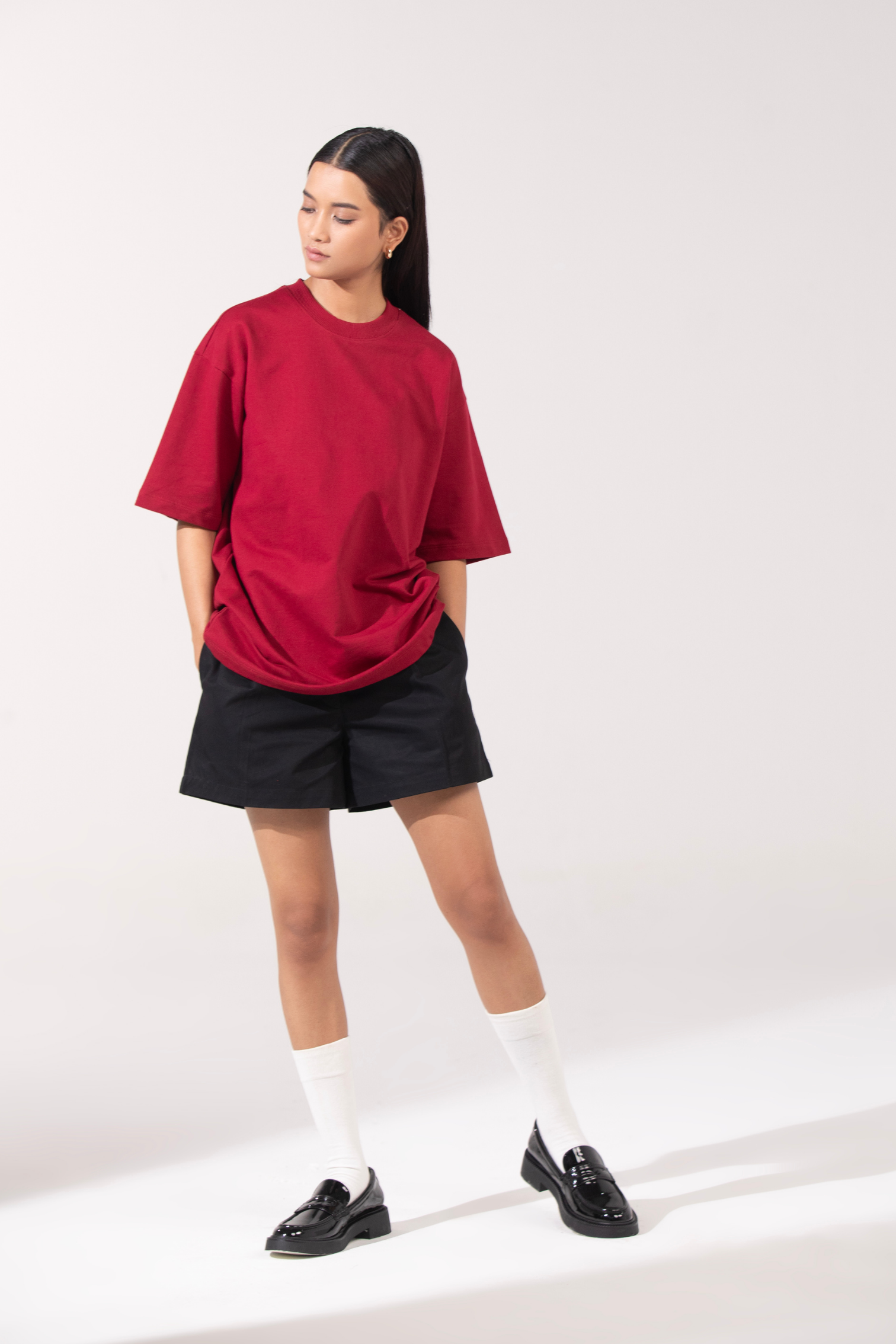 Metanoia Printed Cream Oversized T-Shirt