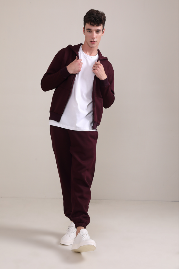 Zipper Hoodie- Wild Berry