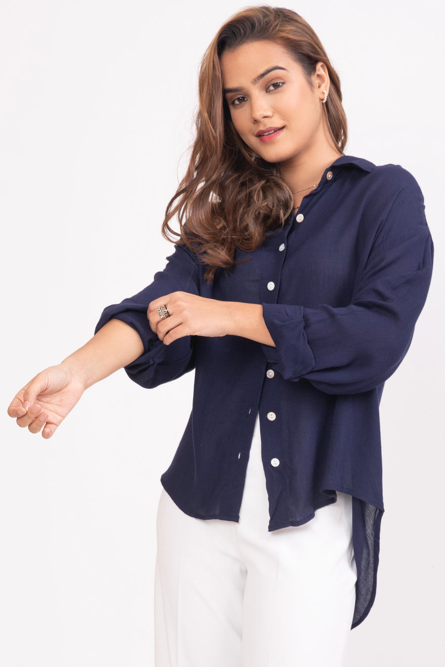 One Shoulder Ribbed Top- Burgundy