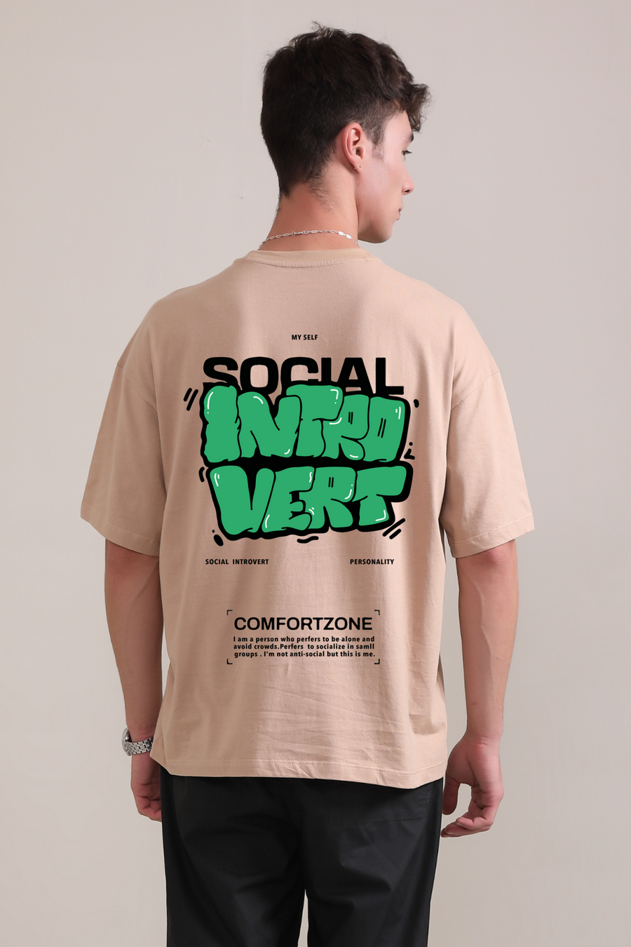 Social Introvert- Oversized t-shirt