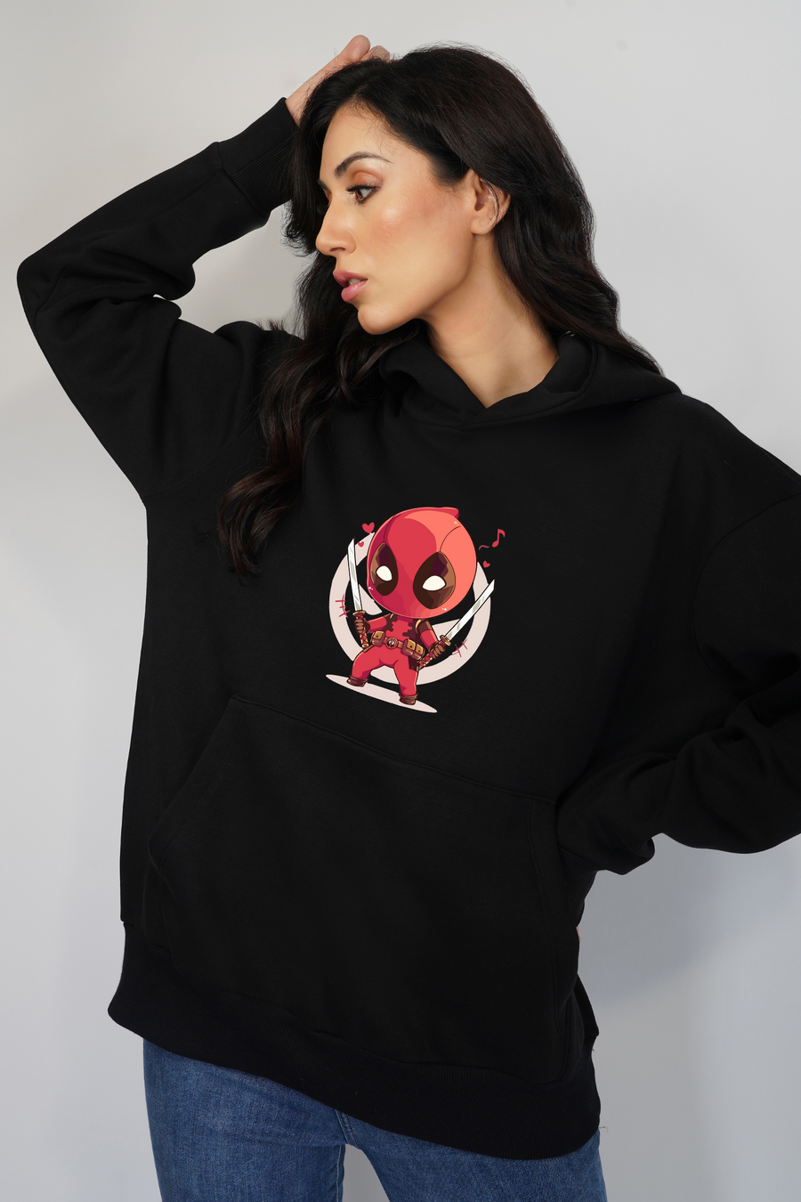 Kawaii Deadpool-Oversized Hoodie