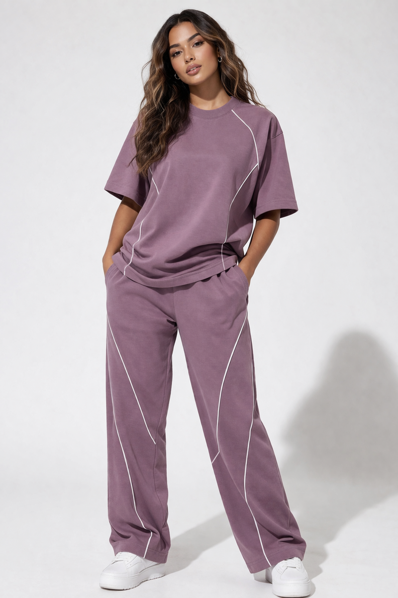 Phantom Line Co-ord Set : Mauve