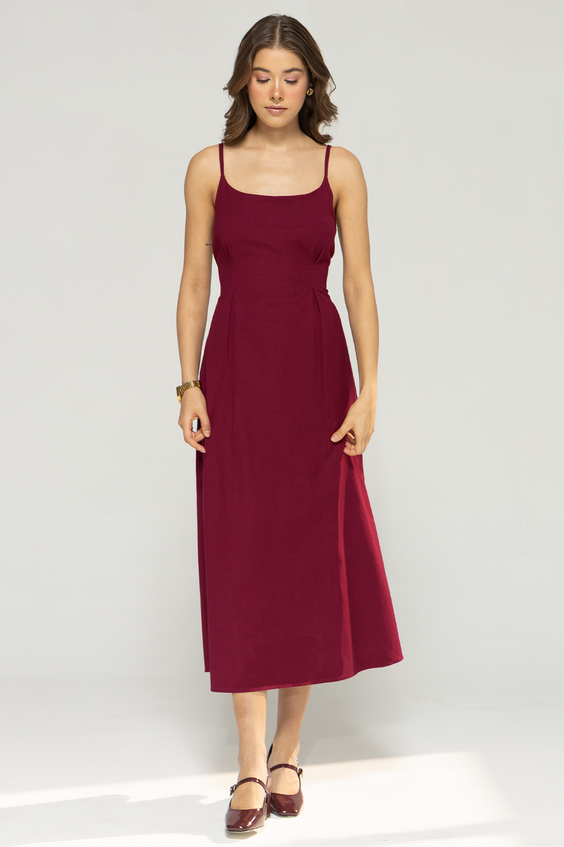 Akaia Linen Set : Merlot