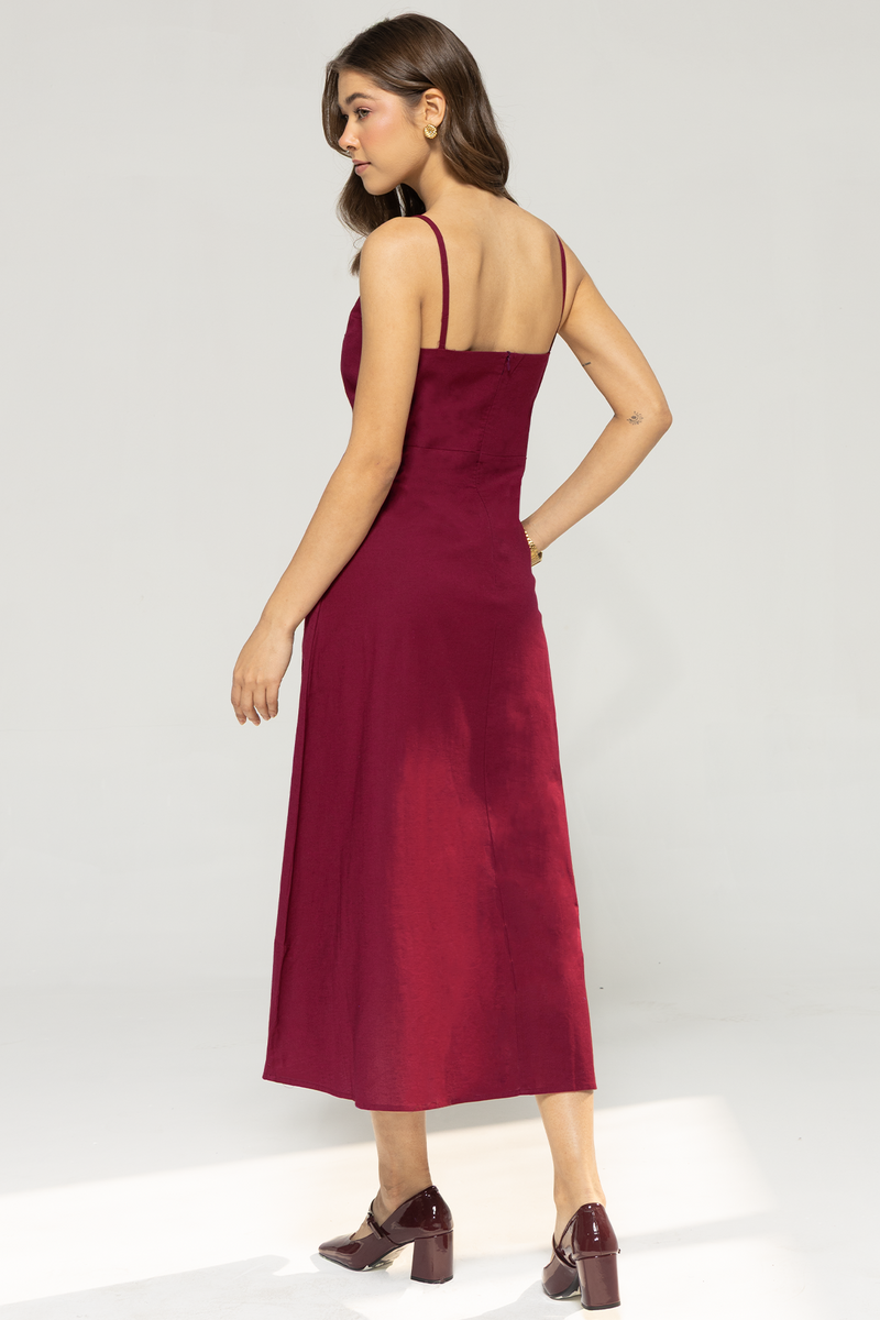 Akaia Linen Set : Merlot