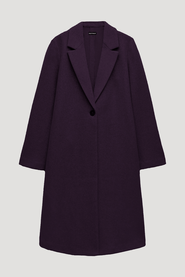 Berry - Wool Blend Long Coat