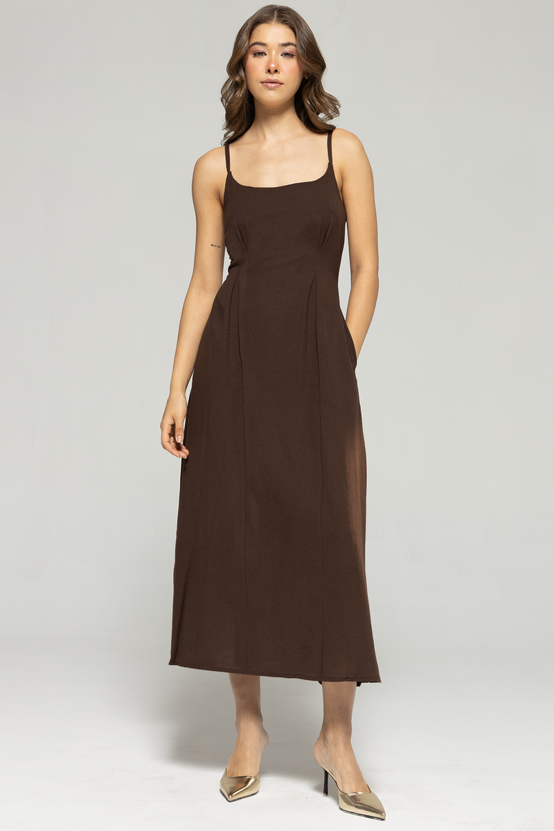 Akaia Linen Set : Brown