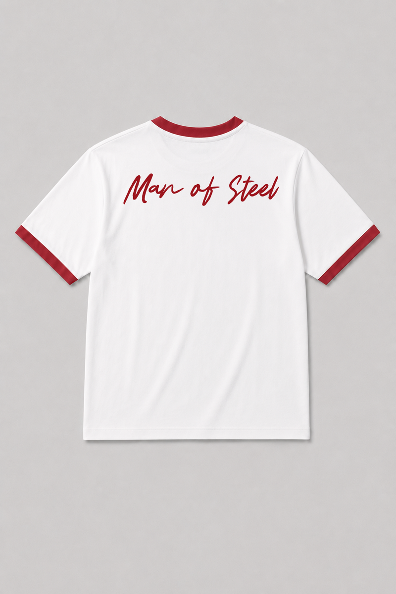 Man of Steel - Ringer Cropped Tee