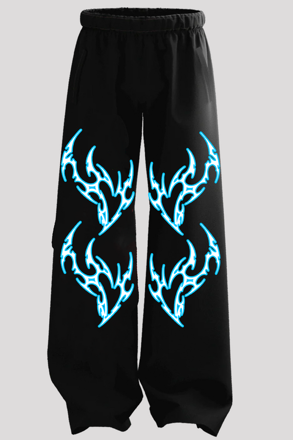 Blue Flame - Straight Fit Baggy Pants