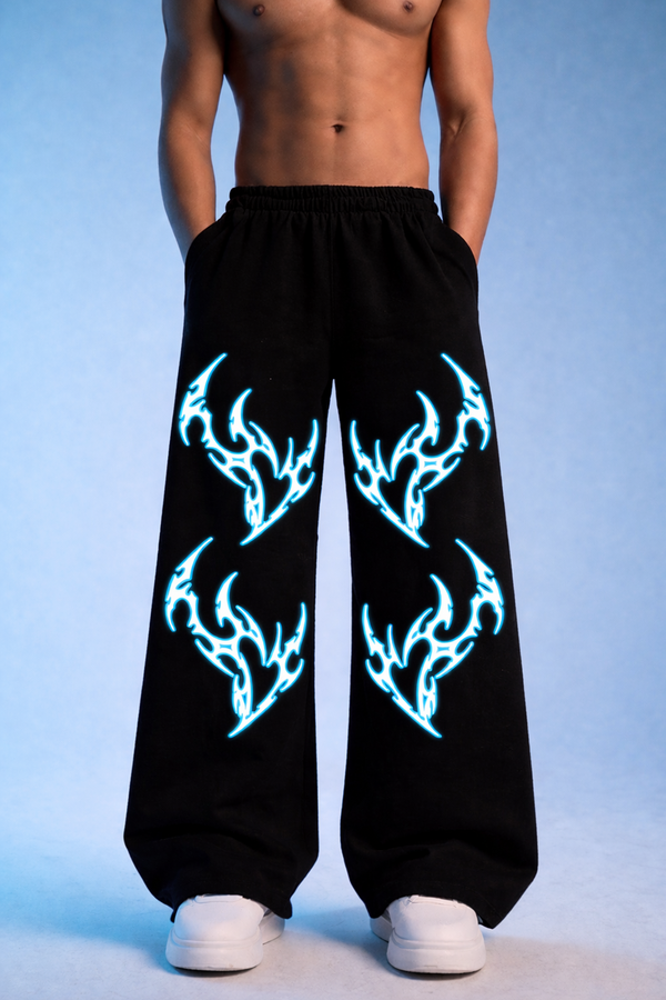 Blue Flame - Straight Fit Baggy Pants