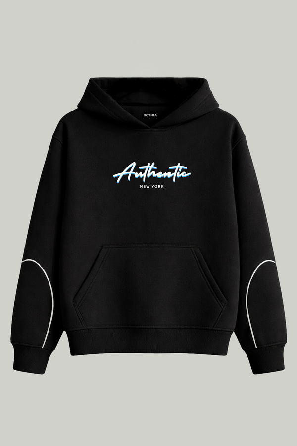 Authentic - Oversized Hoodie - Blod Black