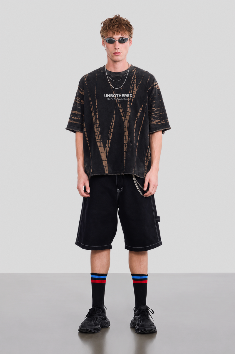 Unbothered Shadow Bleach - Oversized T-shirt