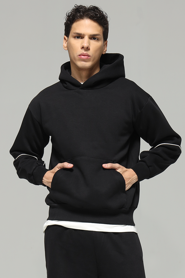 Jade - Oversized Hoodie - Blod Black