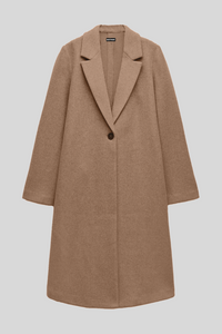 Camel - Wool Blend Long Coat